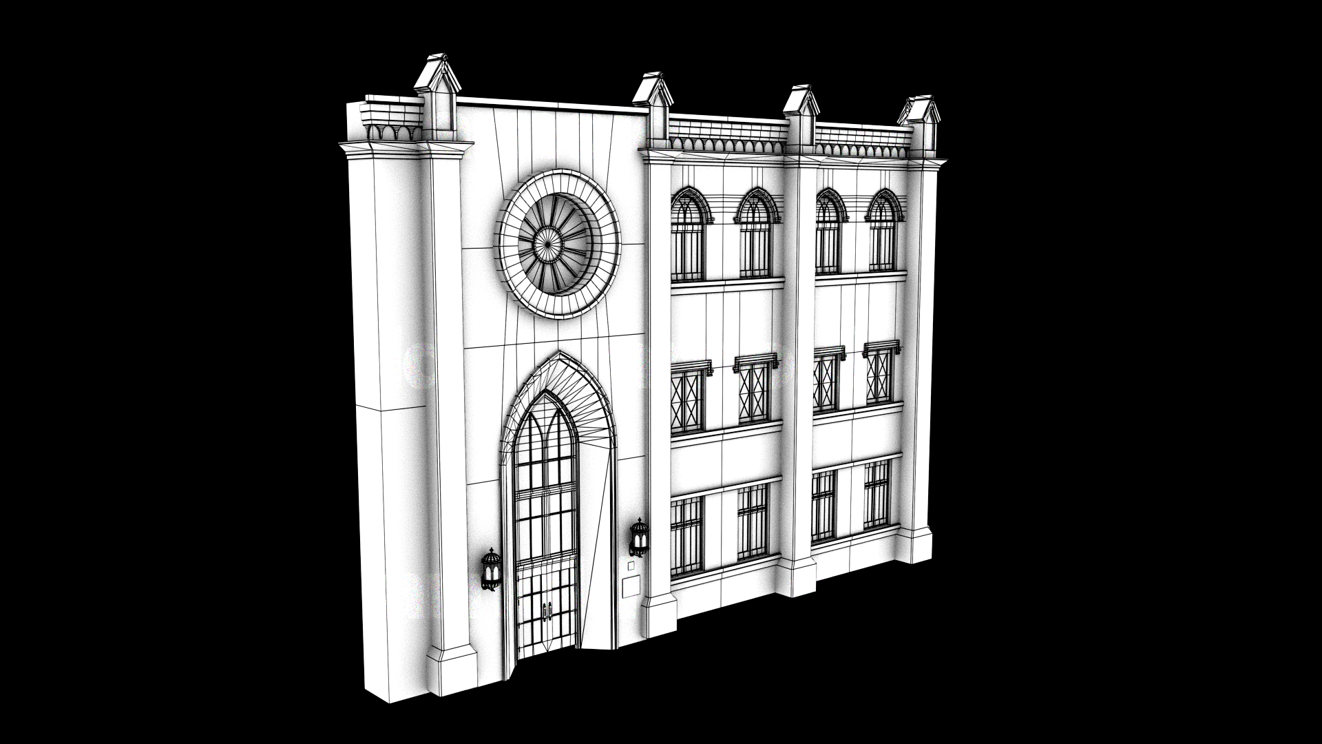 Cranmer Hall Maya Ambient Occlussion Render