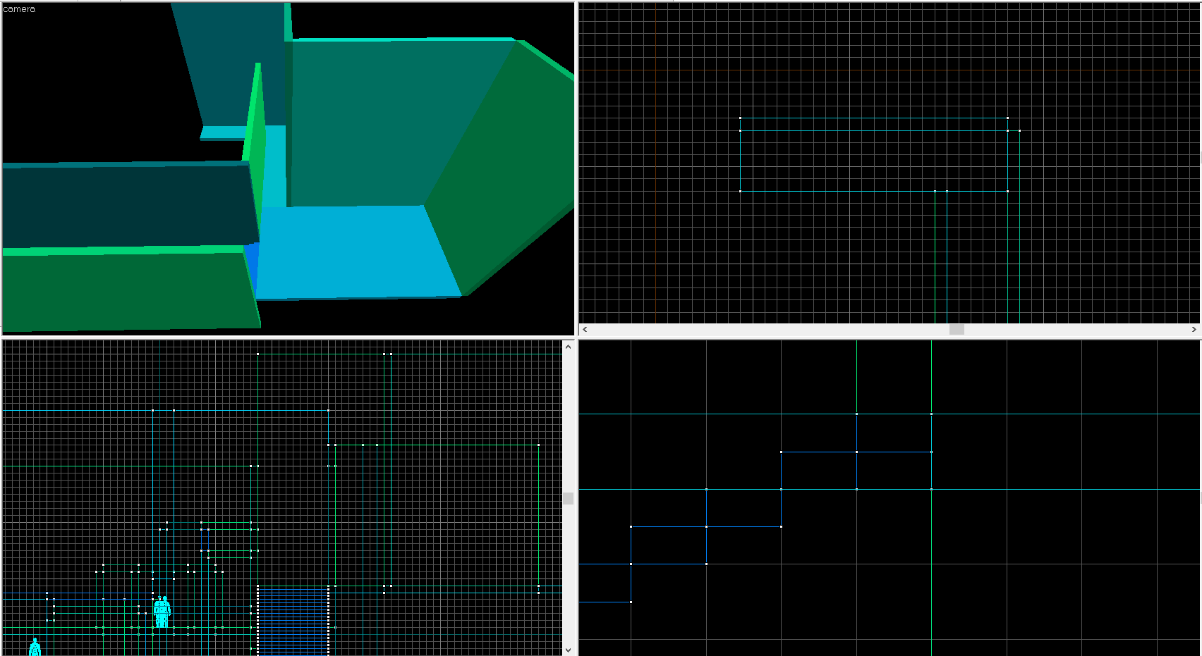 A Screenshot of Source Hammer Editor displaying an open back alleyway used for utilities