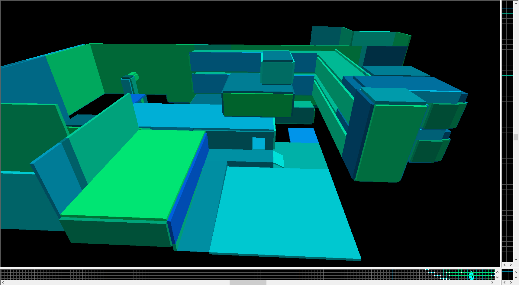 A Screenshot of Source Hammer Editor displaying the emergency vehicle parking area outside of a hospital