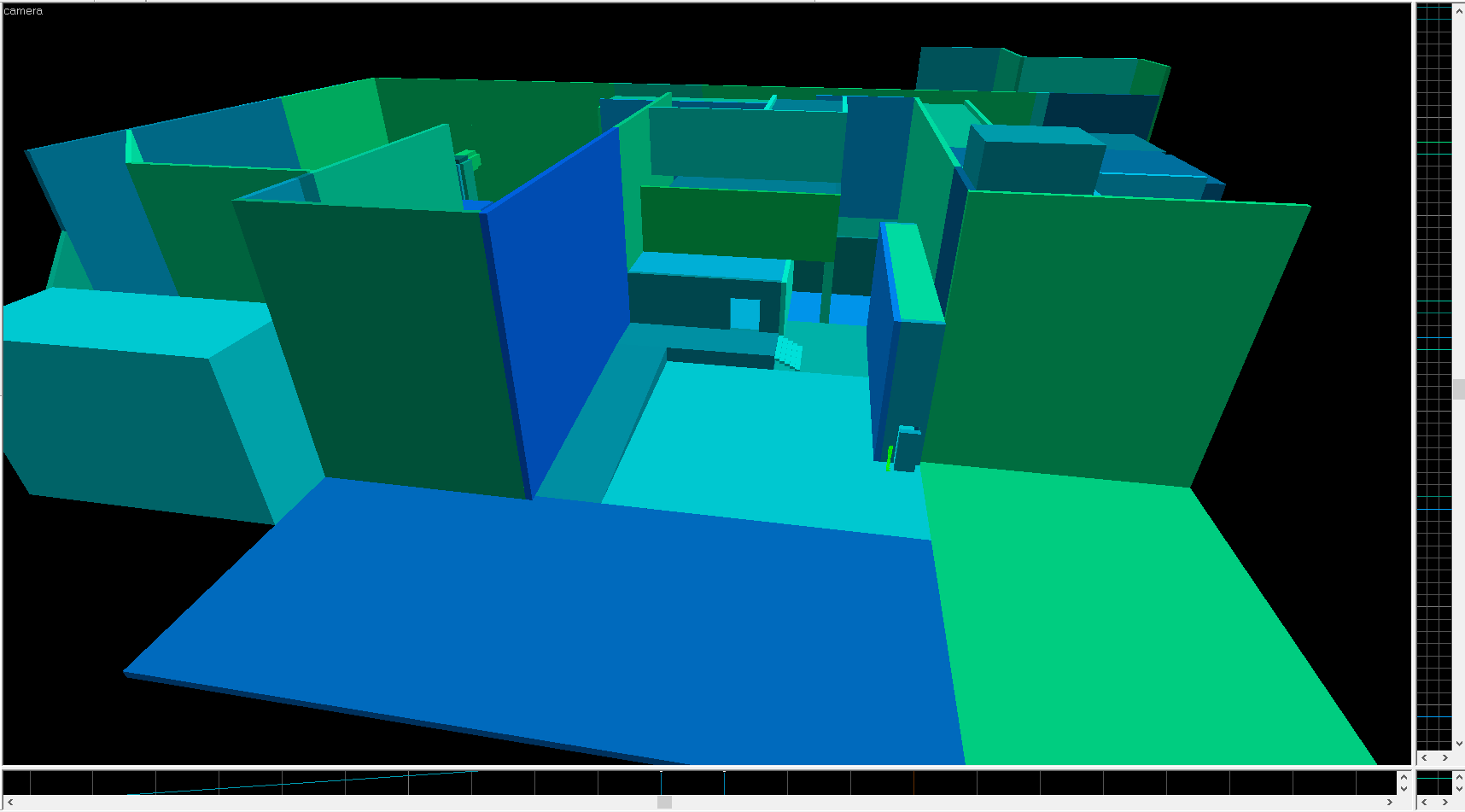 A Screenshot of Source Hammer Editor displaying the emergency vehicle parking area outside of a hospital