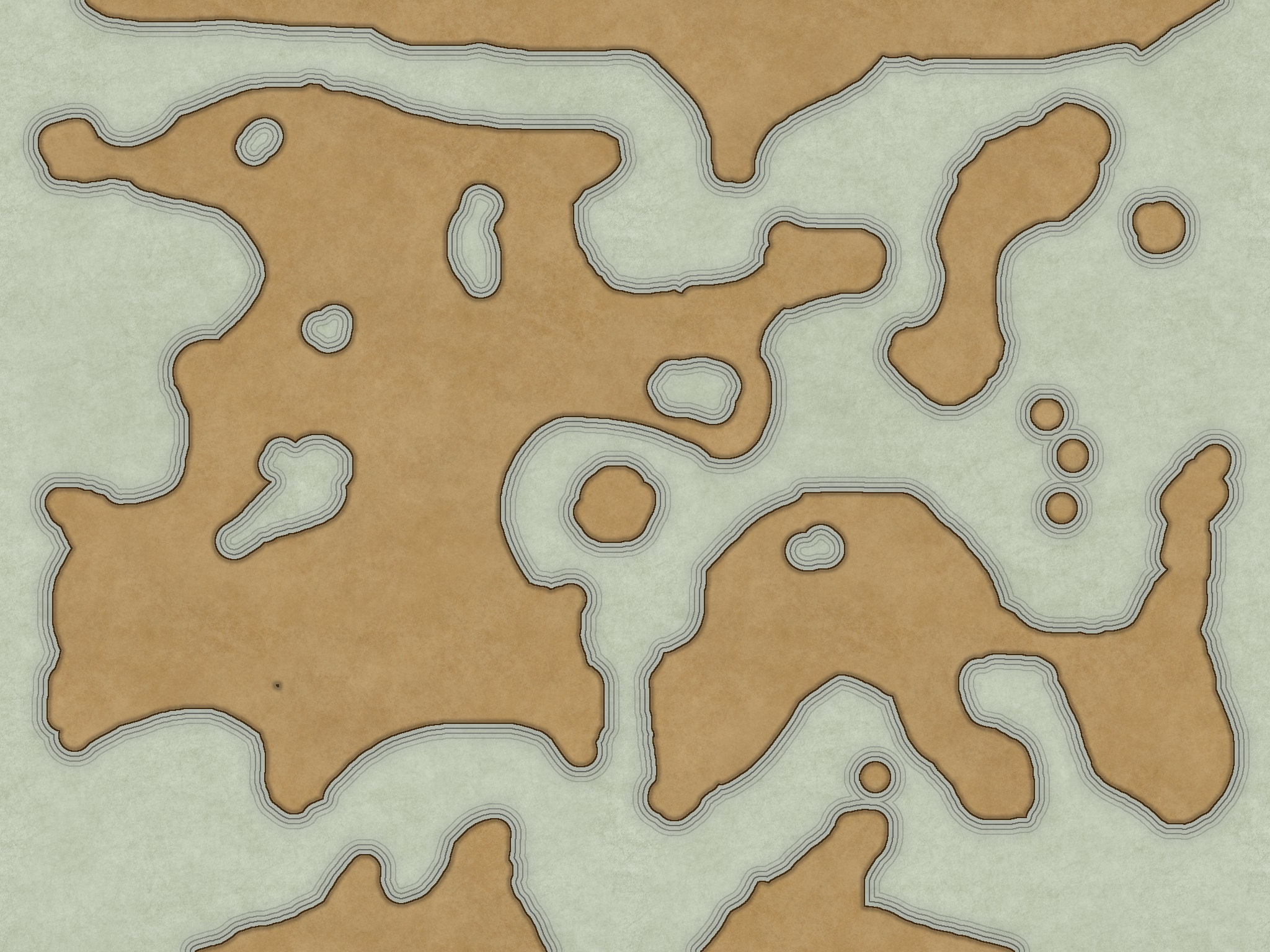 A basic layout of hamendall's landmasses and oceans made in inkarnate