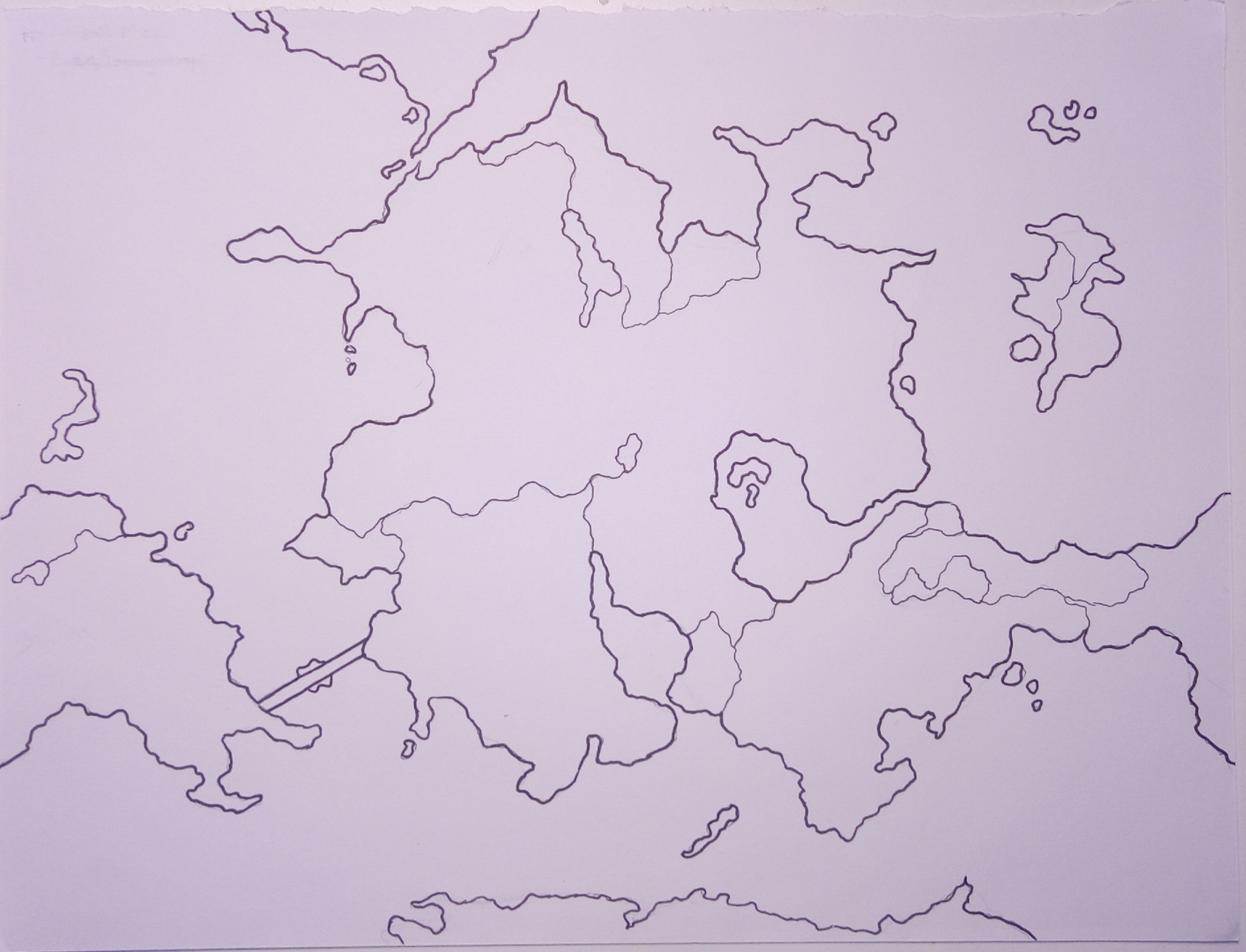 A hand drawn and inked map of hamendall