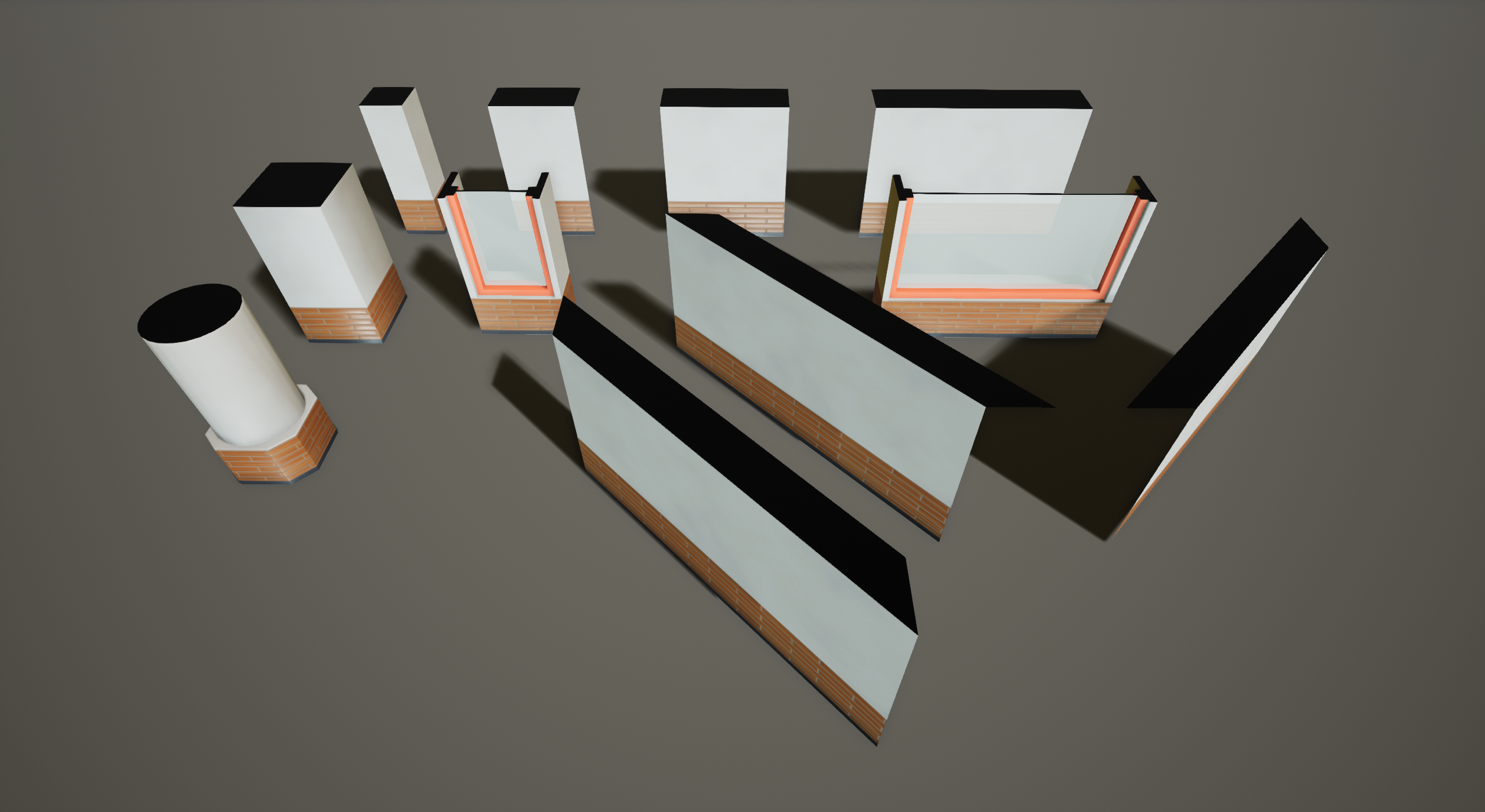 A selection of assets made for the mall's architecture