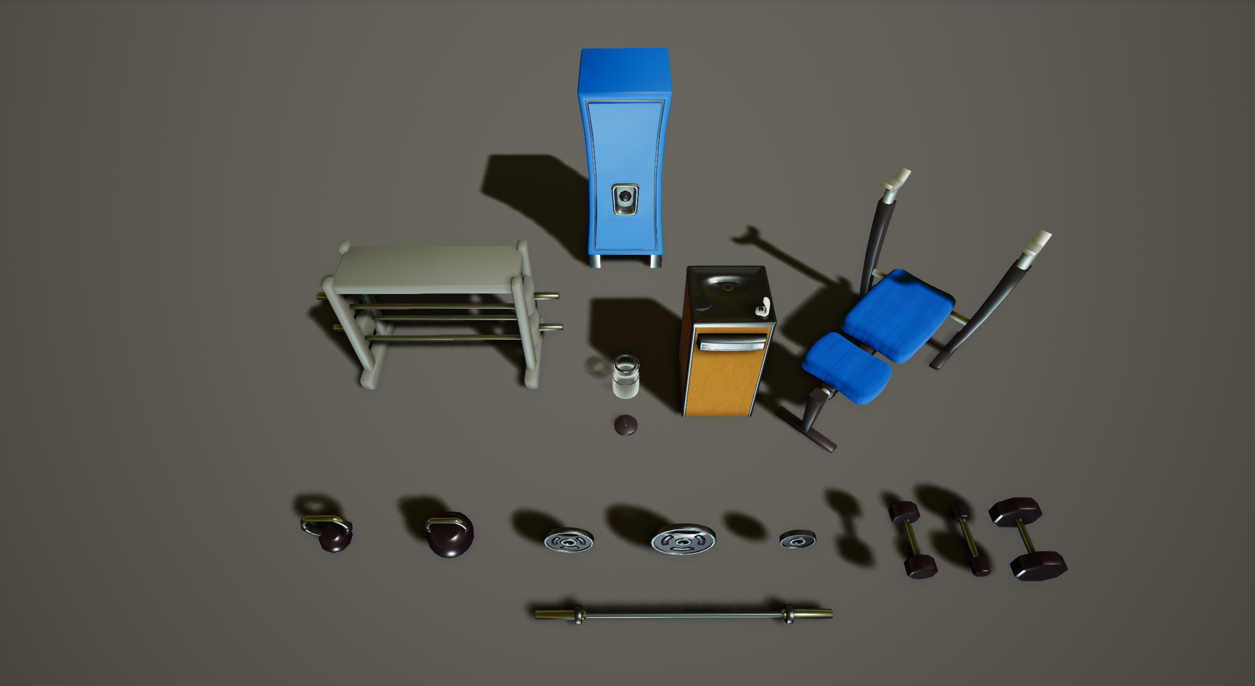 A selection of assets made for the gym