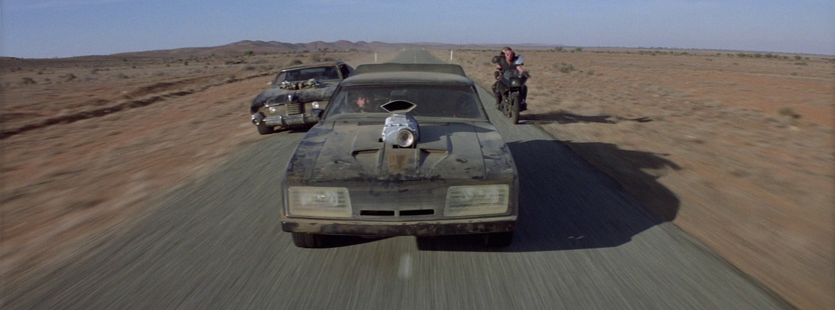 Mad Max Interceptor as depicted in Mad Max: Fury Road from the front