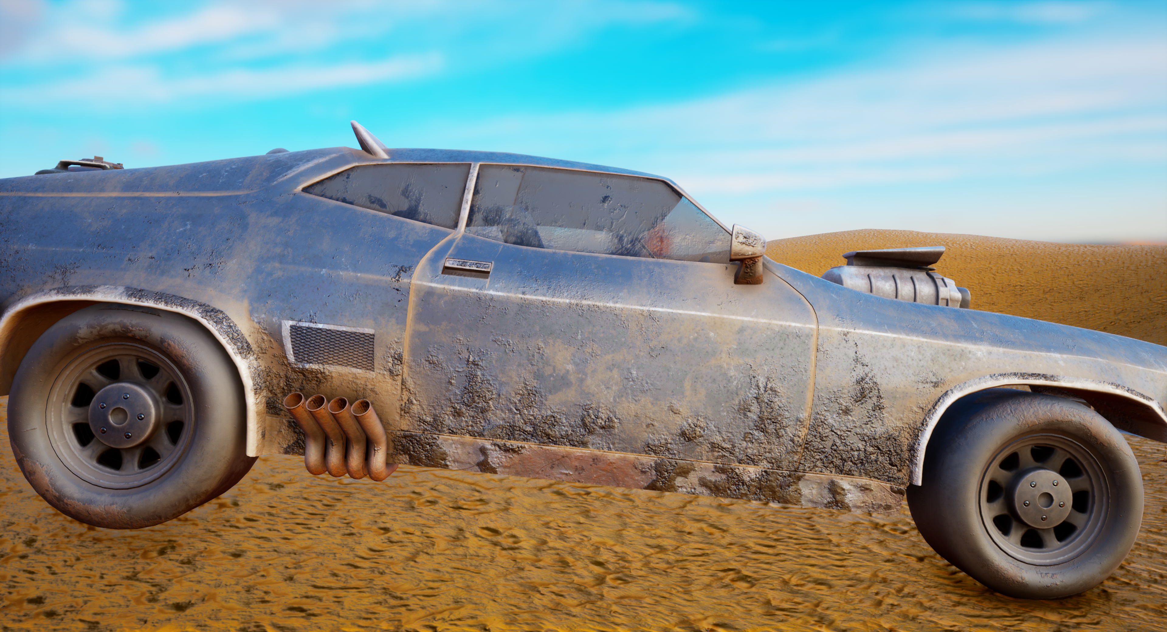 Mad Max Interceptor 3D Unreal Engine Render Side