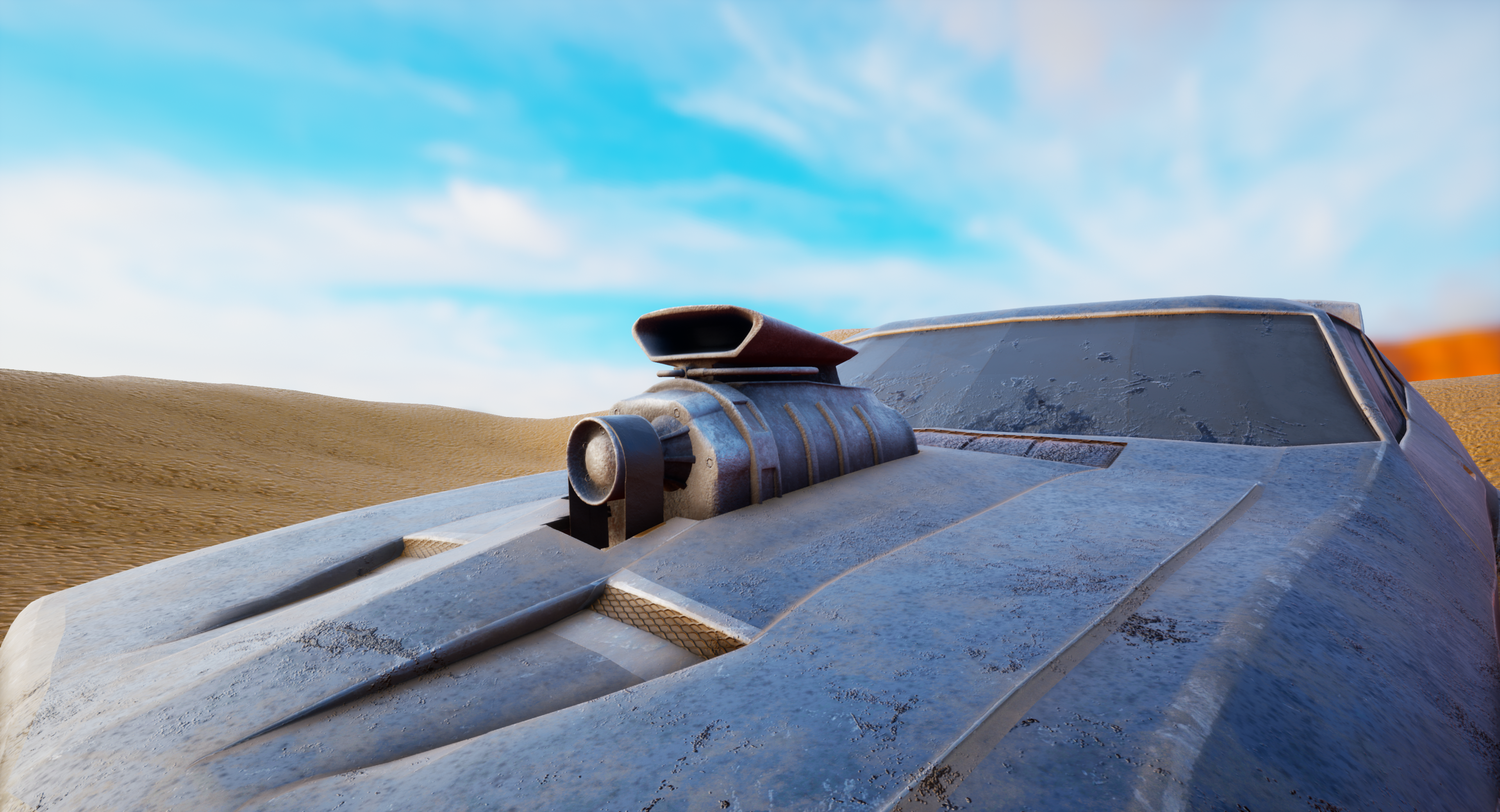 Mad Max Interceptor 3D Unreal Engine Render Hood