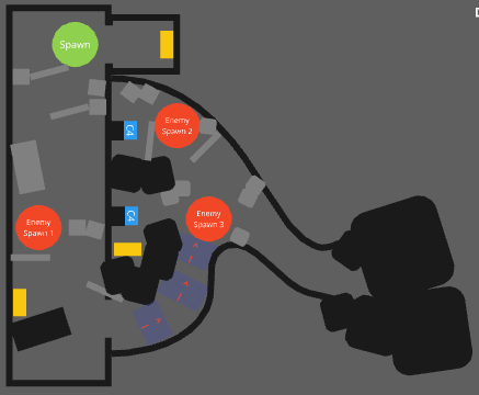 A simple top down level sketch of a border checkpoint