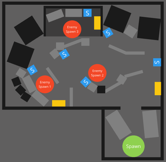 A simple top down level sketch of a playground
