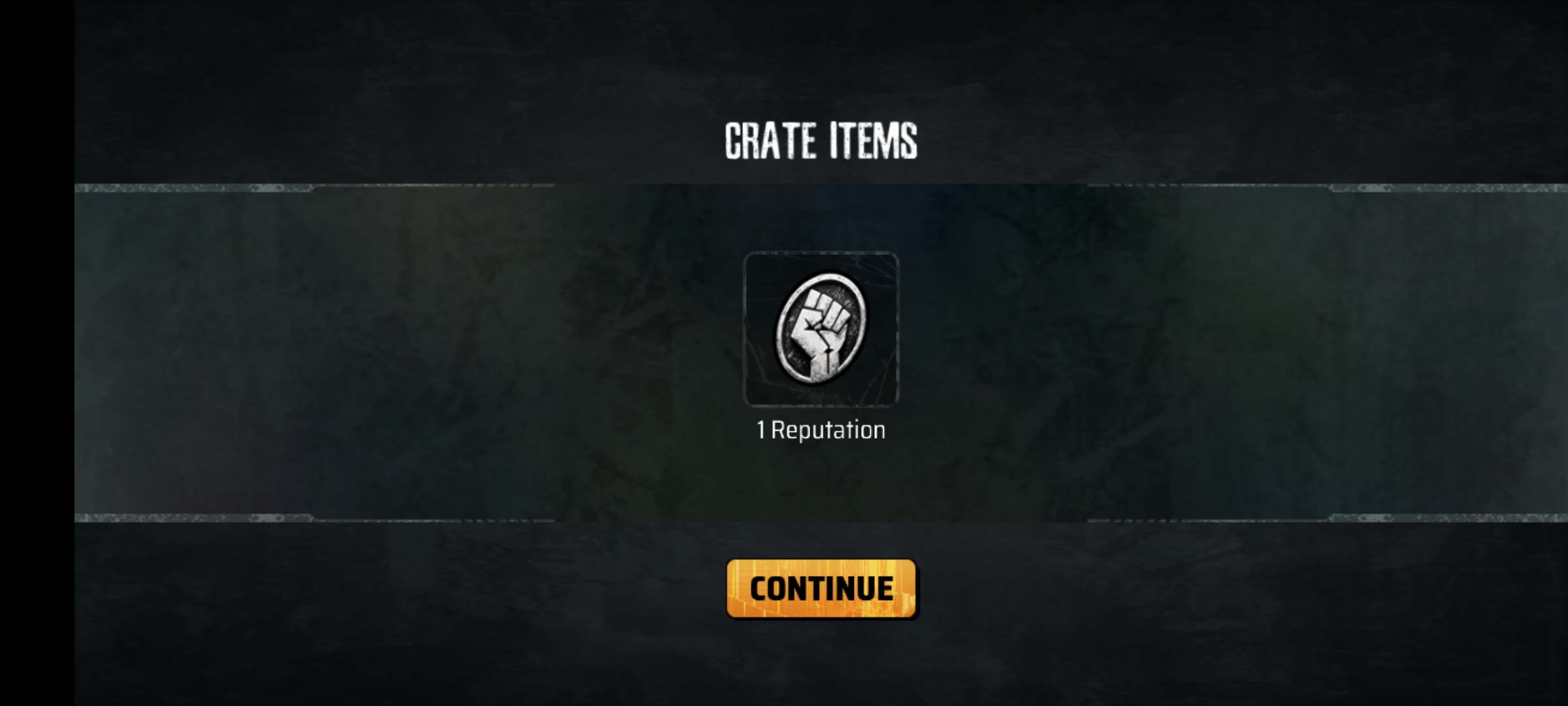A Screenshot of the game MadWorld showing the crate items reward screen