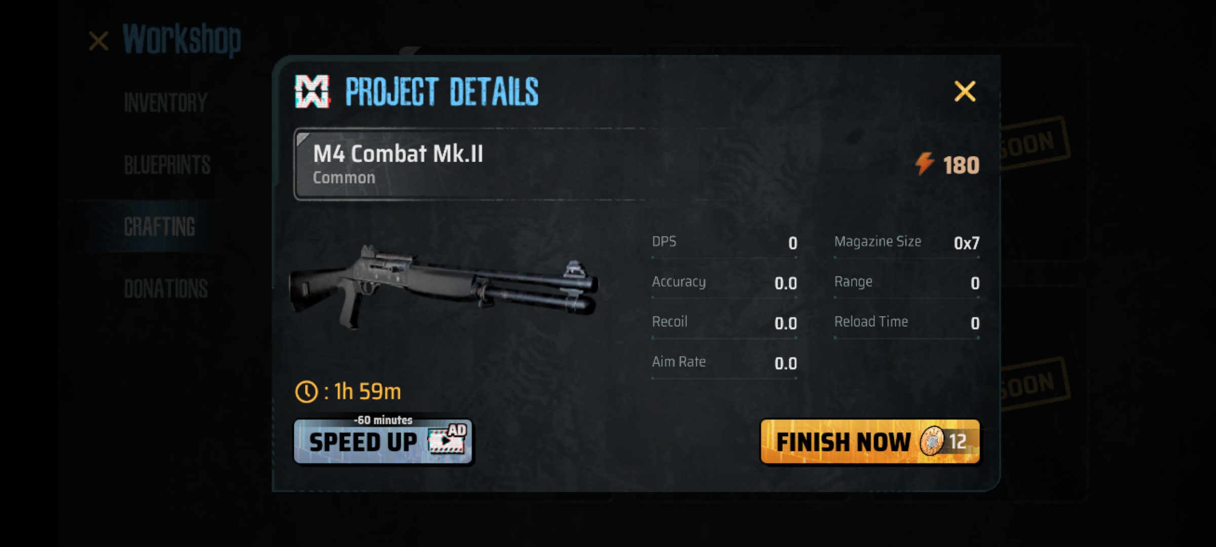 A Screenshot of the game MadWorld showing a player's inventory of Equipment
