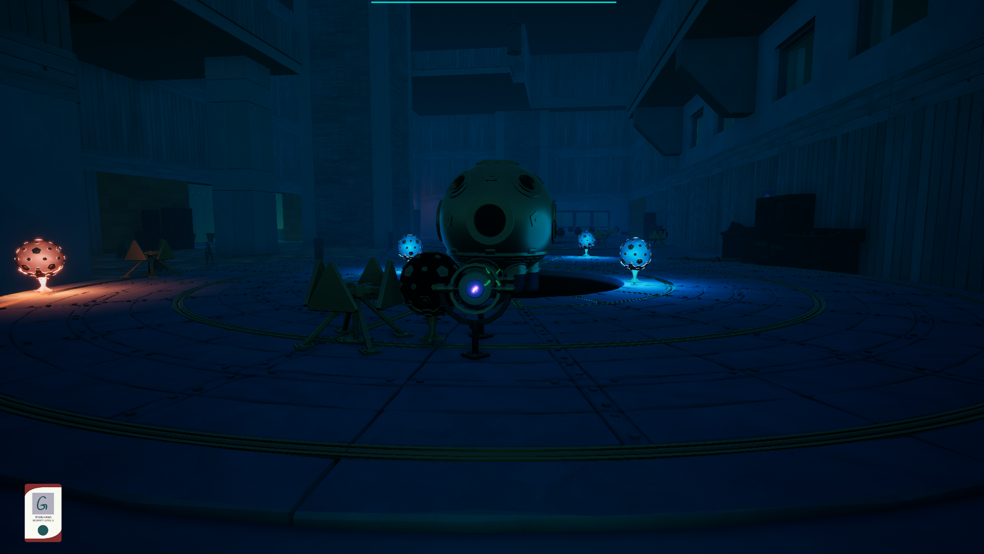 An Unreal Engine screenshot of a dark brutalist laboratory filled with science equipment and mysterious machines