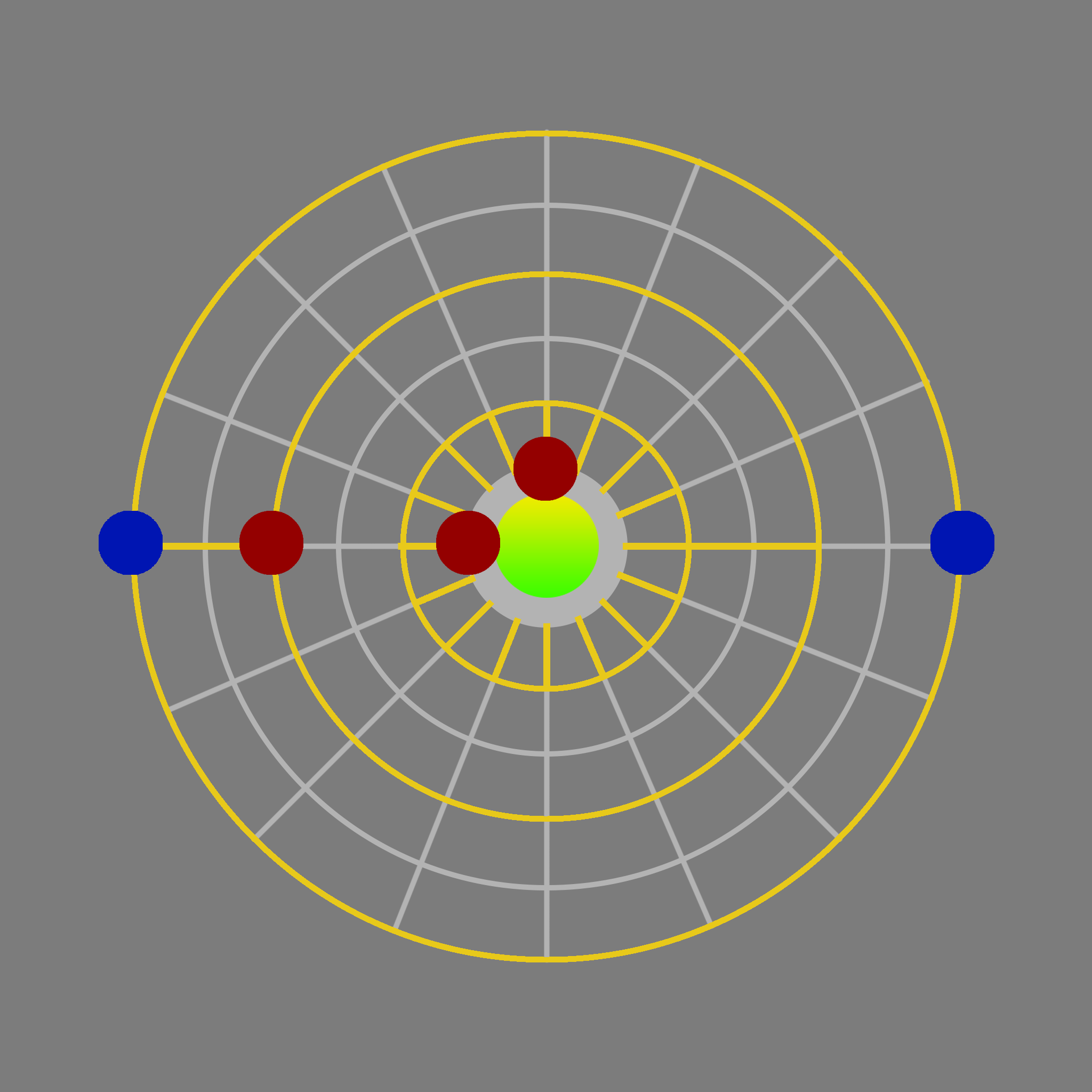 A digital sketch displaying a atomic style puzzle from above with various puzzle pieces