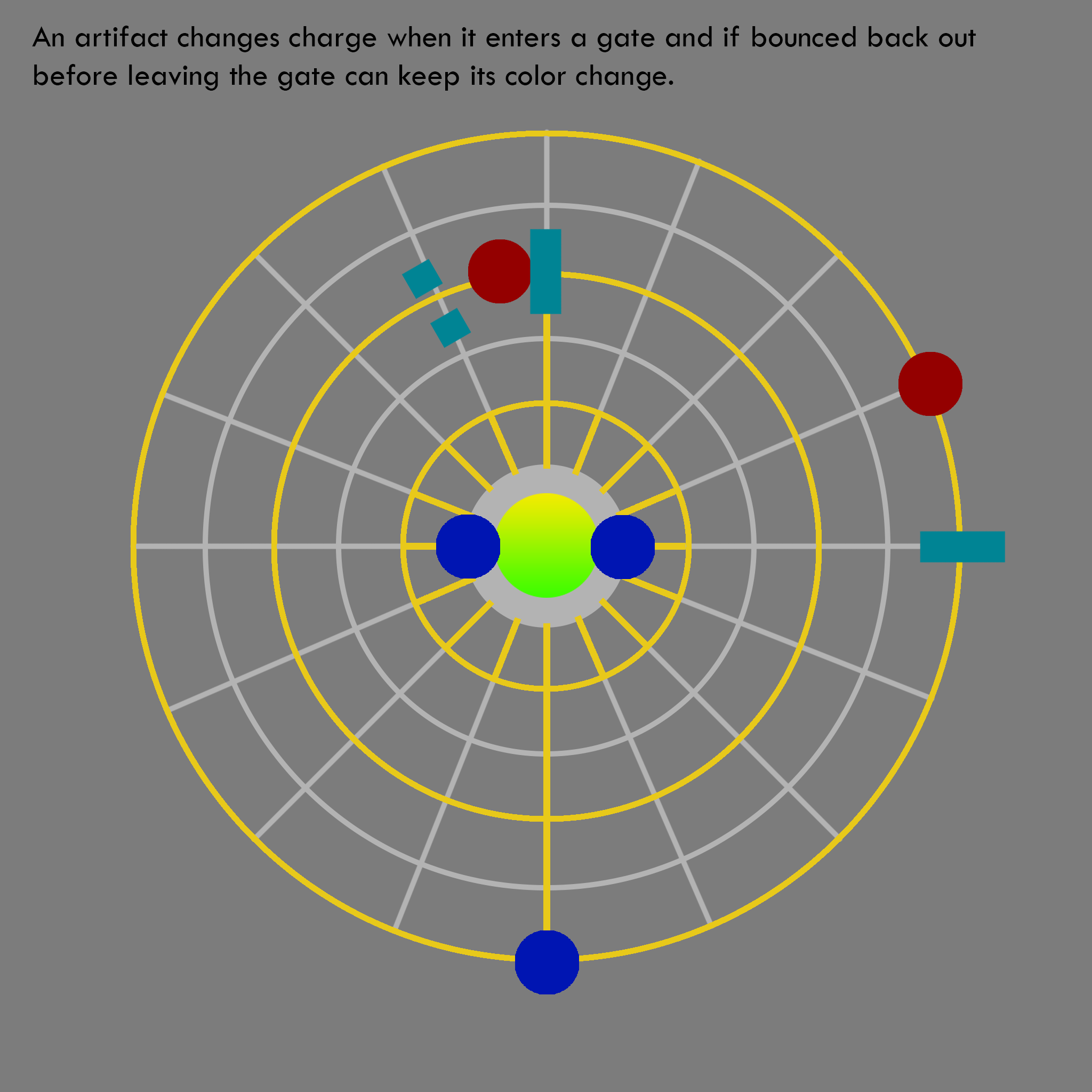 A digital sketch displaying a atomic style puzzle from above with various puzzle pieces