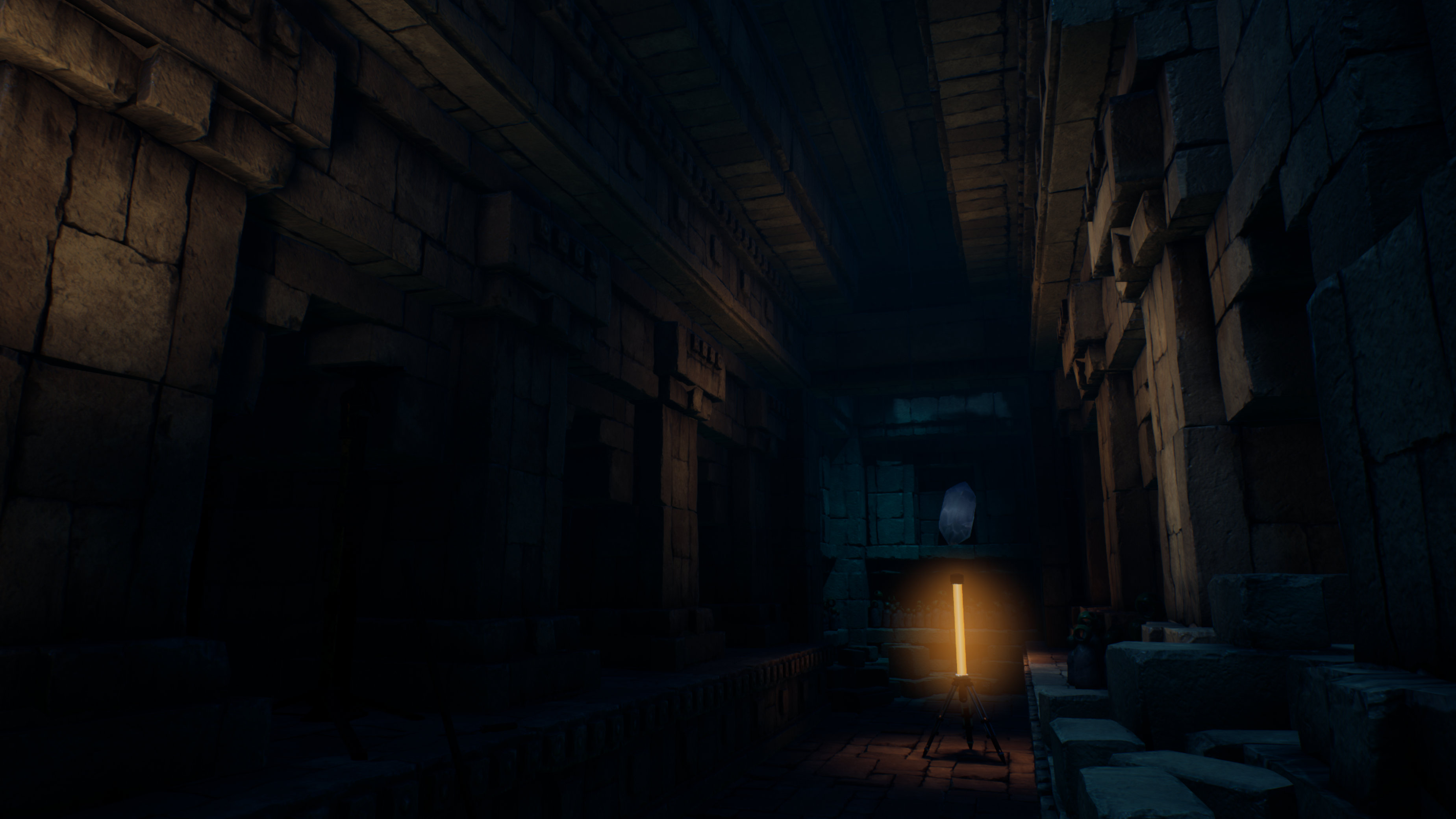 An Unreal Engine screenshot displaying central american ruins encased in ice