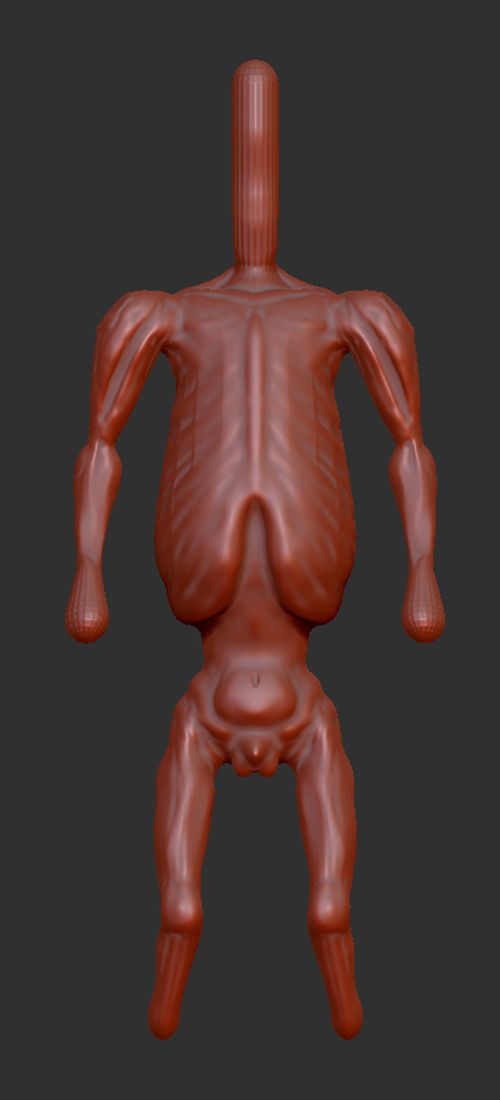 War Torch Zbrush sculpt progress step 1