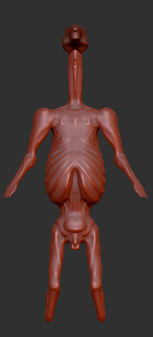 War Torch Zbrush sculpt progress step 3