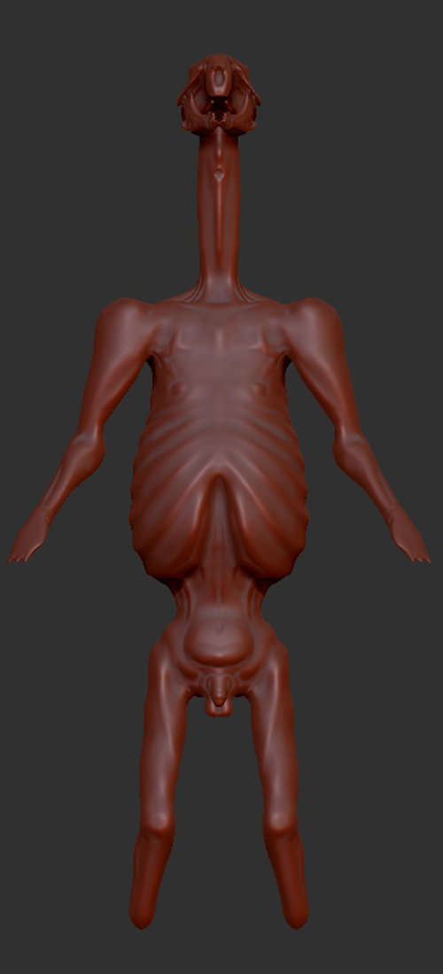 War Torch Zbrush sculpt progress step 4