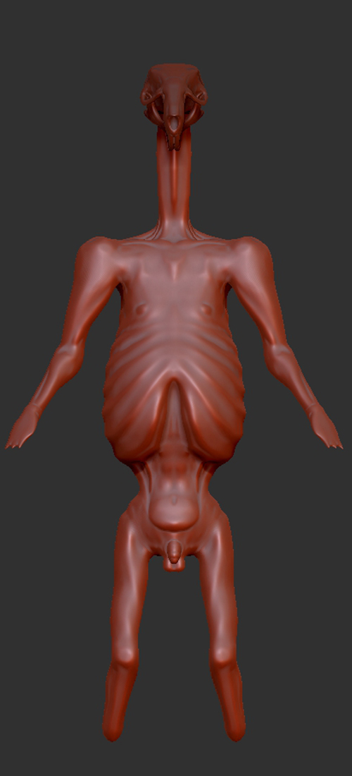 War Torch Zbrush sculpt progress step 5