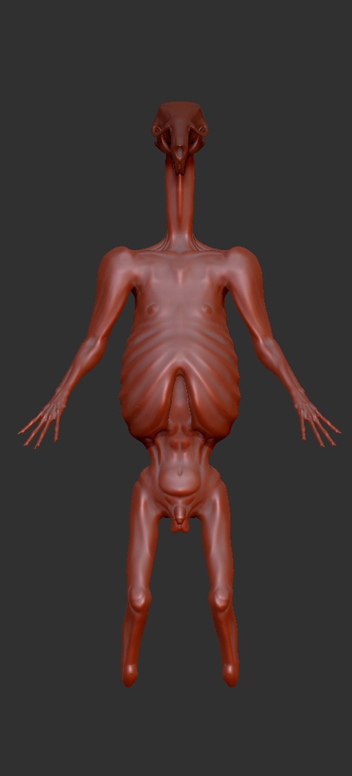 War Torch Zbrush sculpt progress step 6