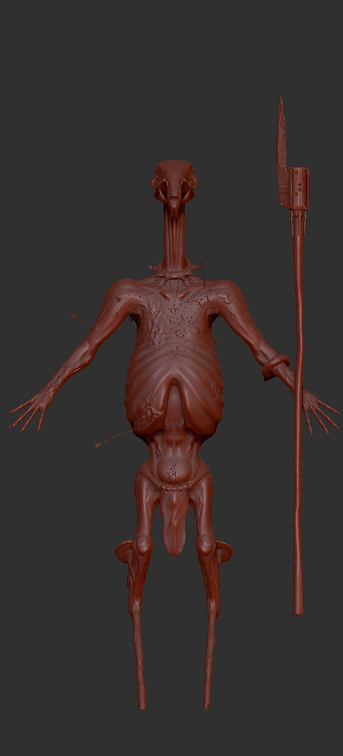 War Torch Zbrush sculpt progress step 10