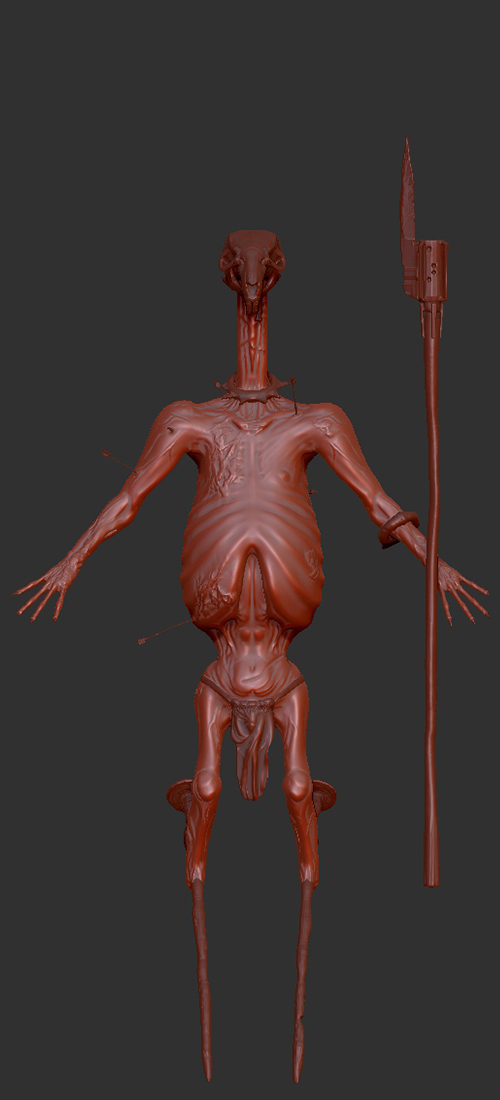 War Torch Zbrush sculpt progress step 11