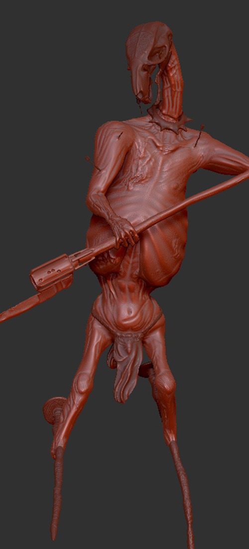 War Torch Zbrush sculpt progress step 12