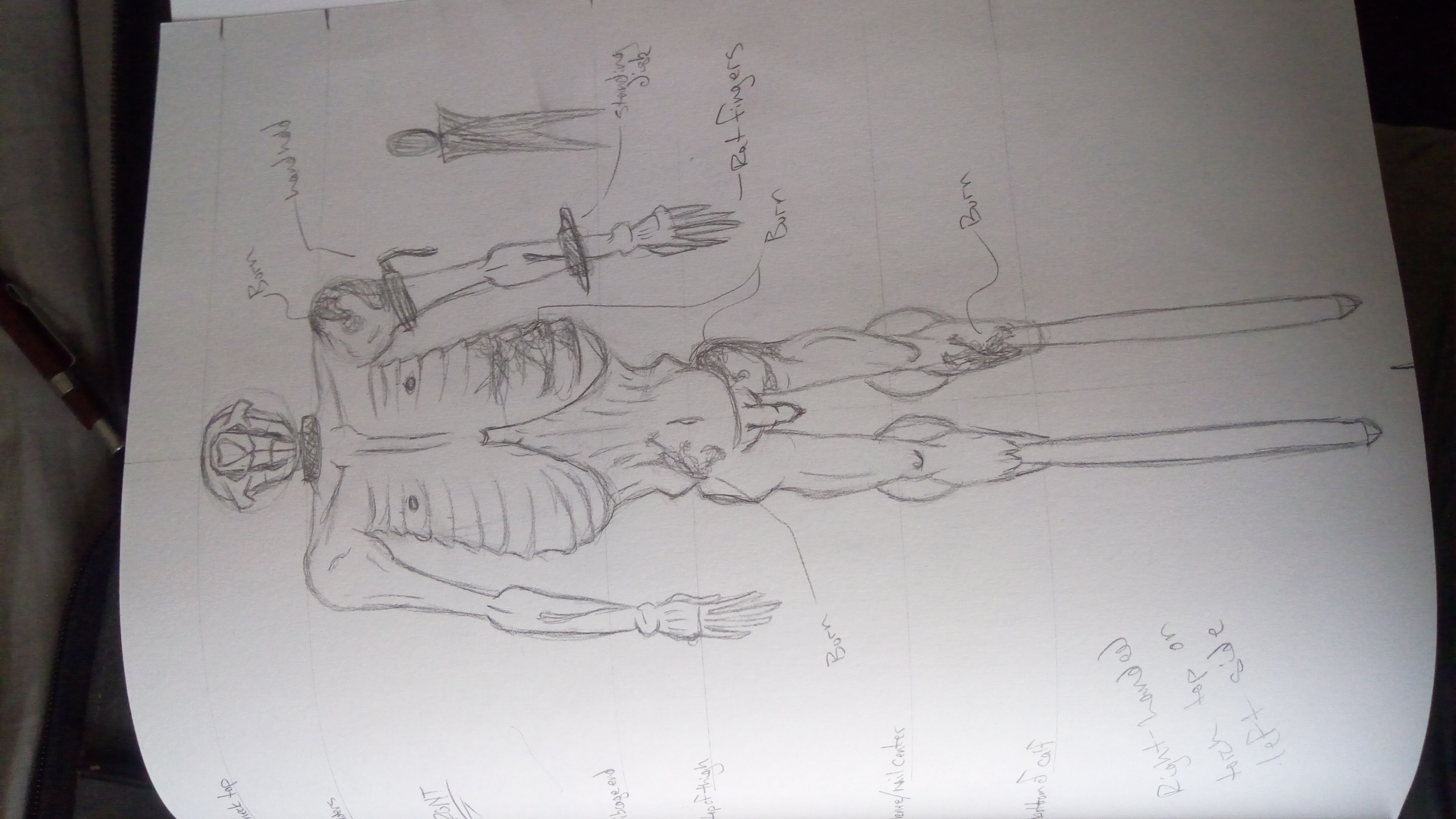 War Torch Front Sketch