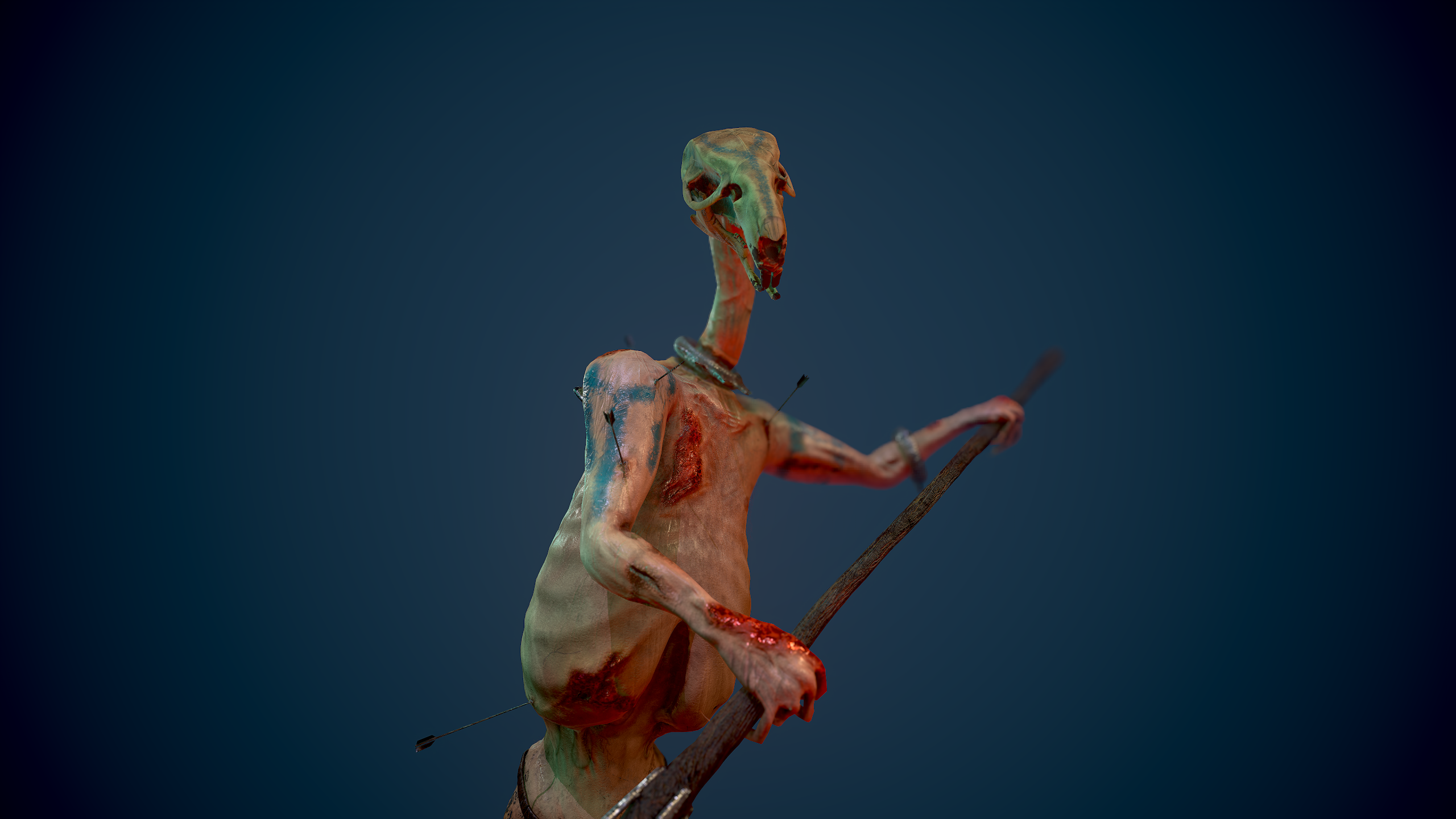 Render of the War Torch from the front