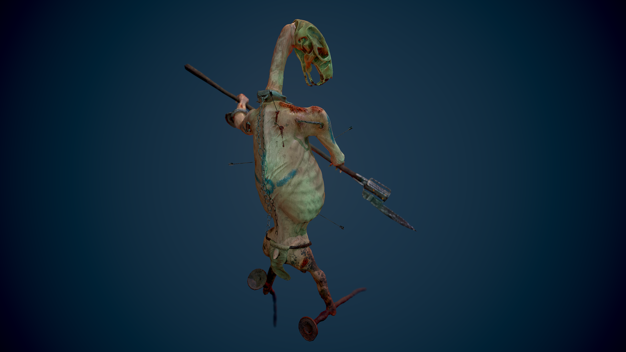 Render of the War Torch from the back