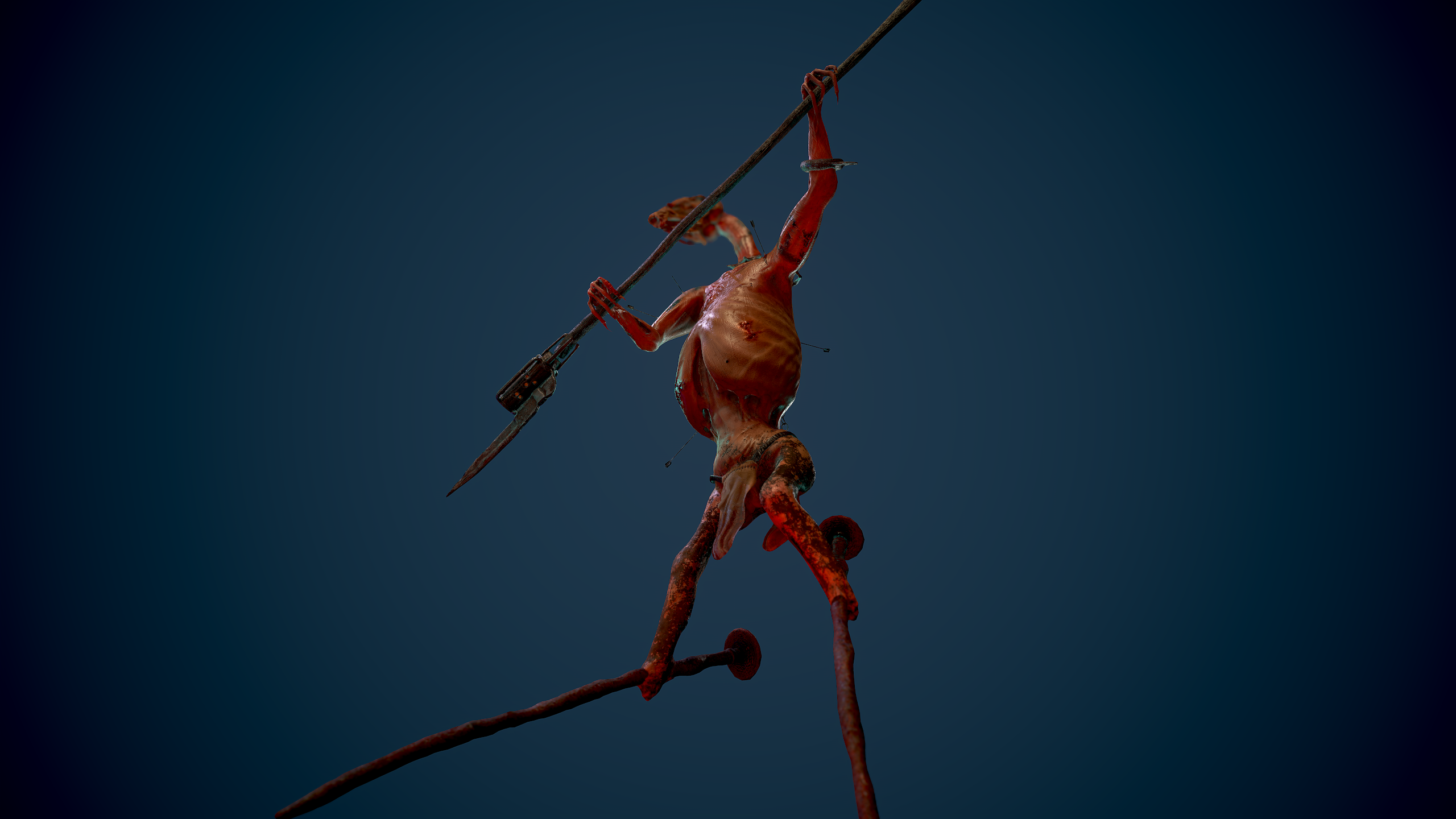 Render of the War Torch from below